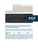 Intervenciones en Administración de Recursos Humanos