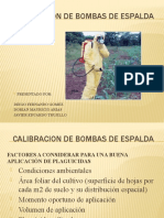 CALIBRACION DE BOMBAS DE ESPALDA