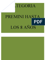 Categoría premini hasta 8 años