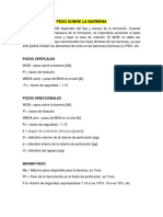 Peso Sobre La Barrena y Velocidad de Rotacion