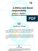 Business Ethics and Social Responsibility: Quarter 3 - Module 1