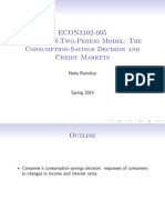 ECON3102-005 Chapter 8:Two-Period Model: The Consumption-Savings Decision and Credit Markets