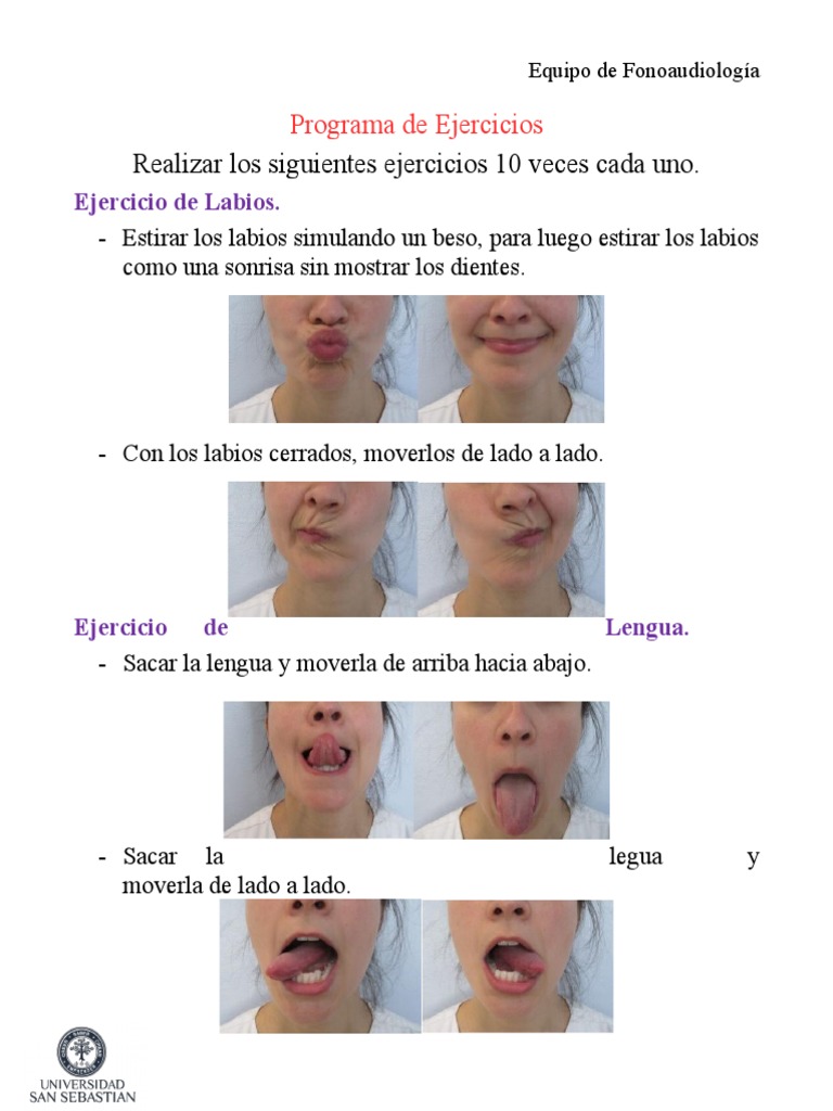 Programa de Ejercicios Labiales y Linguales en Adultos | PDF