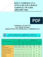 Inflasi KT TSK & 6 KT Di Jabar TW I - 2011