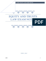 Equity and Trusts Law Exam Notes
