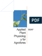 Applied Plant Physiolog y For Agrofores