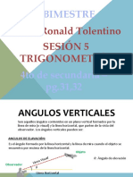 Ii Bimestre: Sesión 5 Trigonometría Prof.: Ronald Tolentino