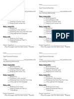 Notes Home For Behavior Plans Flip Card Systems