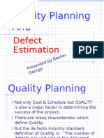 Quality Planning and Defects
