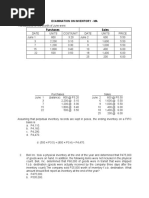 EXAMINATION ON INVENTORY Ma