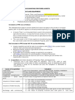 Notes On Property, Plant and Equipment