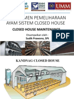 Manajemen Pemeliharaan Ayam Sistem Closed House