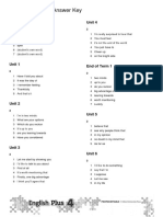 End of Year 1 Speaking Test Answers