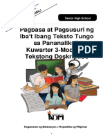 PagbasaAtPagsusuri12 Q3 Ver4 Mod2 Tekstong Deskriptibo V4