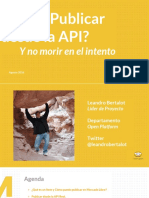 First 90 ¿Cómo Publicar Desde La API?: Y No Morir en El Intento