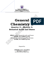 General Chemistry 2: Quarter 4 - Module 3: Brønsted Acids and Bases