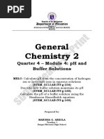 General Chemistry 2: Quarter 4 - Module 4: PH and Buffer Solutions