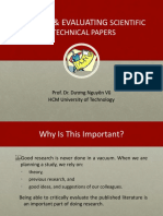 Reading & Evaluating: Scientific / Technical Papers