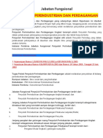 Bahan Uraian Klasifikasi Jabatan Fungsional Perindustrian Dan Perdagangan