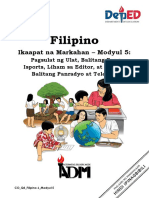 Filipino6 Q4 Mod5-UlatBalitangPangIsportLihamSaEditorsSkripRadioBroadcastingTelerad