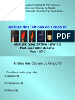 Análise Dos Cátions Do Grupo IV