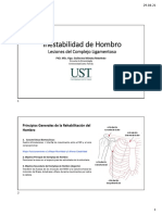 Clase 2 - Lesiones Ligamentosas de Hombro