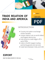Trade Relation of India and America: Group 1