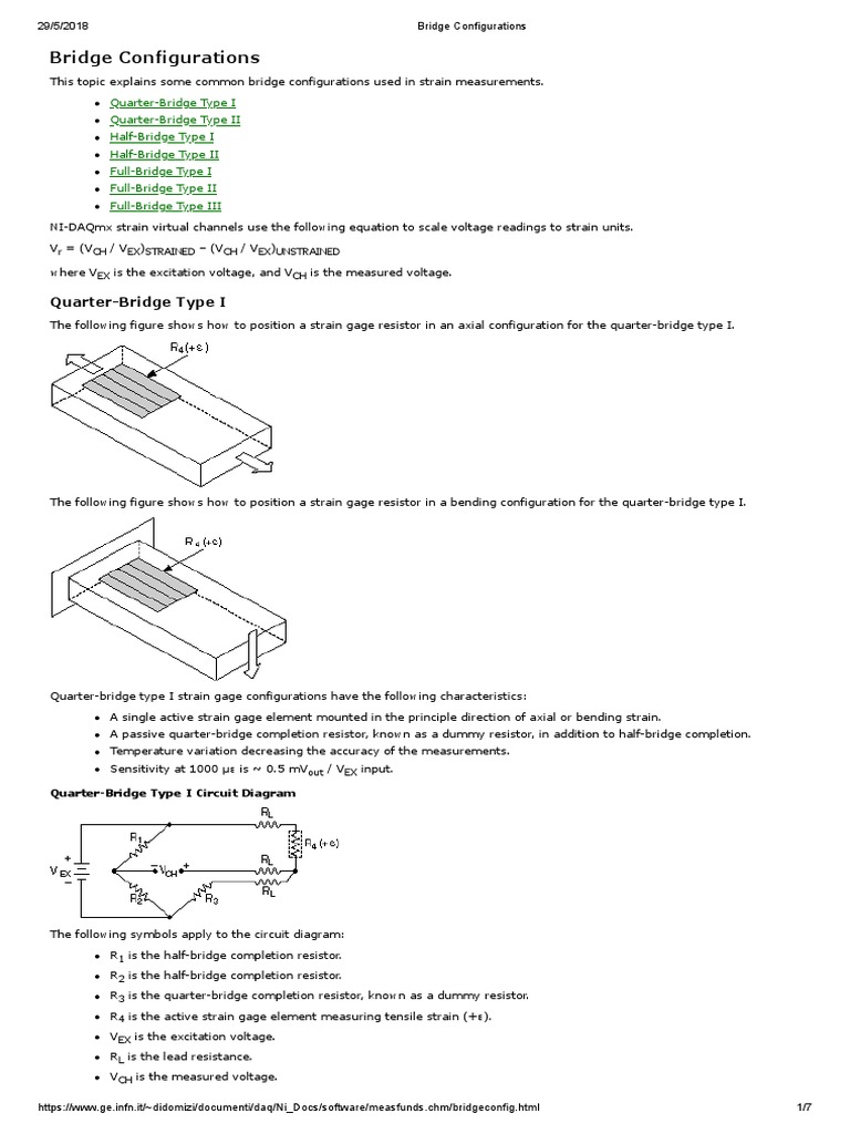 Bridge Configurations: Quarter-Bridge Type I | PDF | Resistor ...