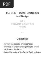 ECE 3130 - Digital Electronics and Design: Lab 1 Introduction To Tanner Tools Fall 2012