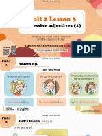 Unit 2 Lesson 3: Possessive Adjectives