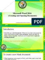 Word 2016 - Creating and Opening Documents-1