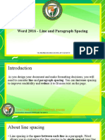 Word 2016 - Line and Paragraph Spacing