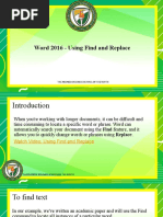 Word 2016 - Using Find and Replace