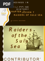 Lesson7 Raidersofsulusea: Readings in Philippine History