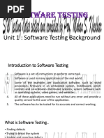 Unit-I Software Testing Background-1