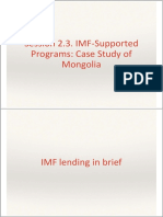 Session 2.3. IMF-Supported Programs: Case Study of Mongolia