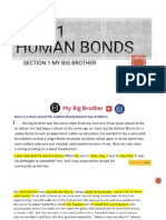 Unit 1 Human Bonds: Section 1-My Big Brother