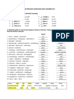 root and prefixes exercises