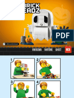 Building Instructions For LEGO 40351, Halloween Ghost Year 2019