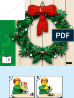 Building Instructions for LEGO 40426, Christmas Wreath 2-In-1 Year 2020 hanging style