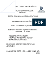 Tema 4 Funciones de Probabilidad T de Student