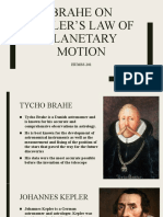 201 Brahe On Kepler's Law of Planetary Motion