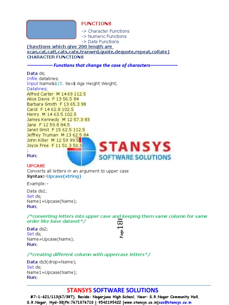 Functions That Change The Case of Characters | PDF | String (Computer ...