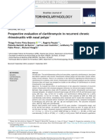 Otorhinolaryngology: Prospective Evaluation of Clarithromycin in Recurrent Chronic Rhinosinusitis With Nasal Polyps