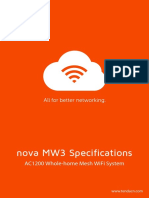 nova MW3 AC1200 Mesh WiFi System Specs