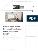 How To Raise Active Directory Domain and Forest Functional Level - TheITBros