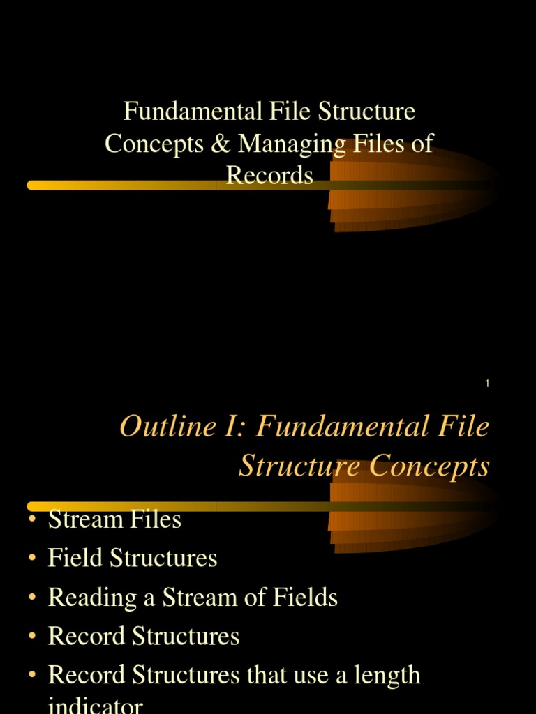 Fundamental File Structure Concepts & Managing Files of Records | PDF ...