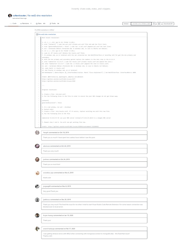 Fixing WSL2 DNS Resolution Issues | PDF | Software | Network Architecture