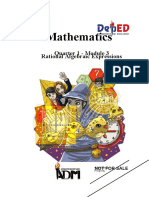 Mathematics: Quarter 1 - Module 3 Rational Algebraic Expressions