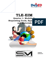 Tle-Eim: Quarter 1-Module 3: Requesting Tools, Equipment, and Materials